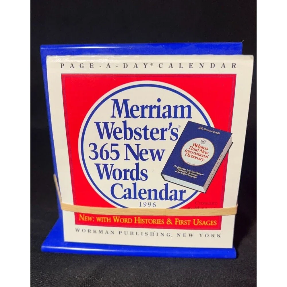 Vintage UNUSED 1996 Merriam Webster's 365 New Words Calendar